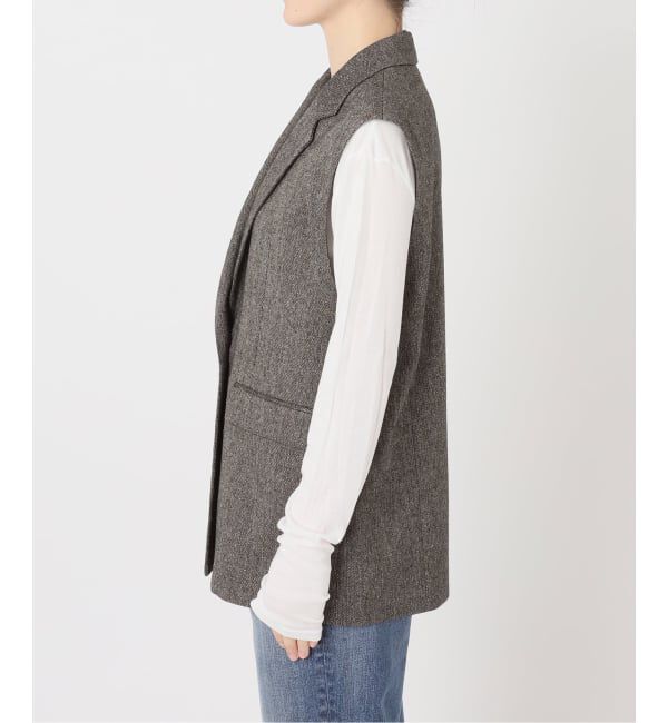 Spick and Span「《セットアップ可 / 予約》ネップツイードシングルブレストジレ」|その他|