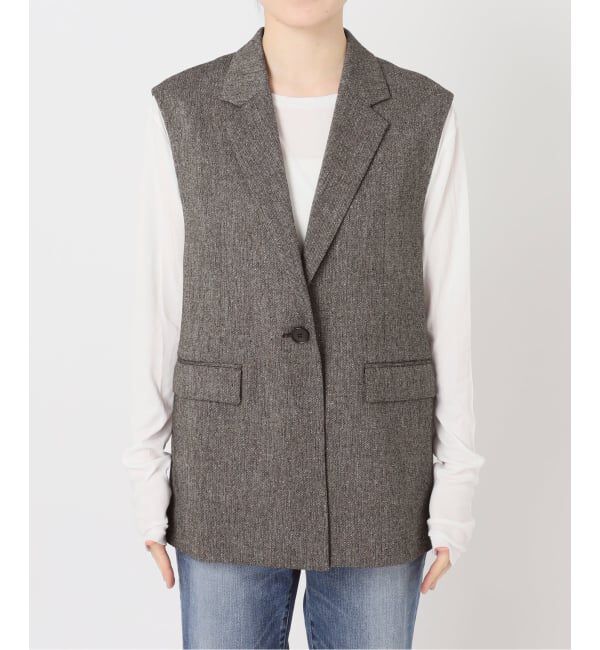 Spick and Span「《セットアップ可 / 予約》ネップツイードシングルブレストジレ」|その他|