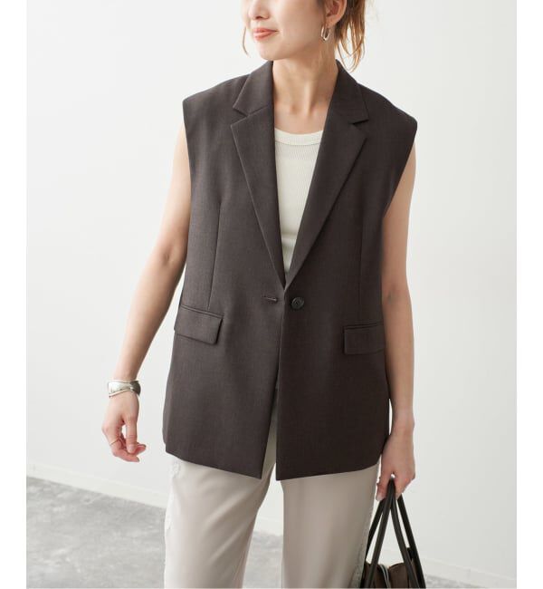 Spick and Span「《セットアップ可 / 予約》メランジシングルブレストジレ」|その他|