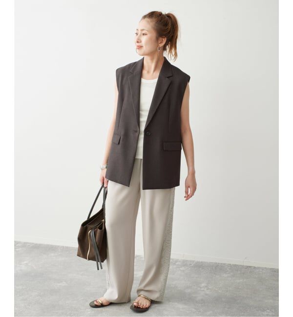 Spick and Span「《セットアップ可 / 予約》メランジシングルブレストジレ」|その他|