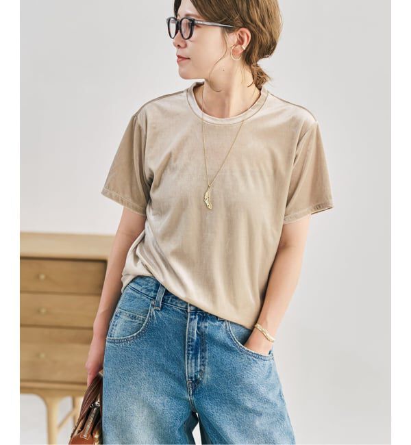 Spick and Span「《予約》TA / PEベロアTシャツ」|Tシャツ・カットソー|
