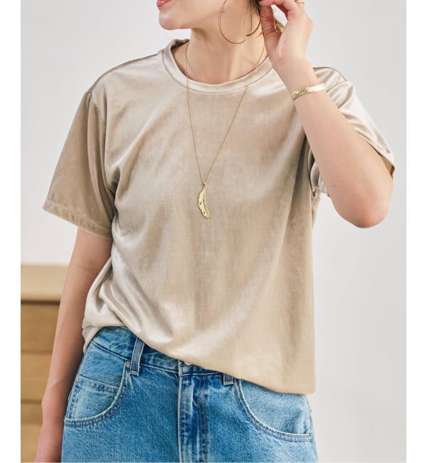 Spick and Span「《予約》TA / PEベロアTシャツ」|Tシャツ・カットソー|