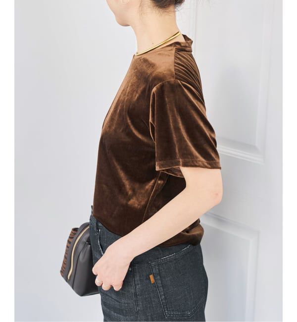 Spick and Span「《予約》TA / PEベロアTシャツ」|Tシャツ・カットソー|