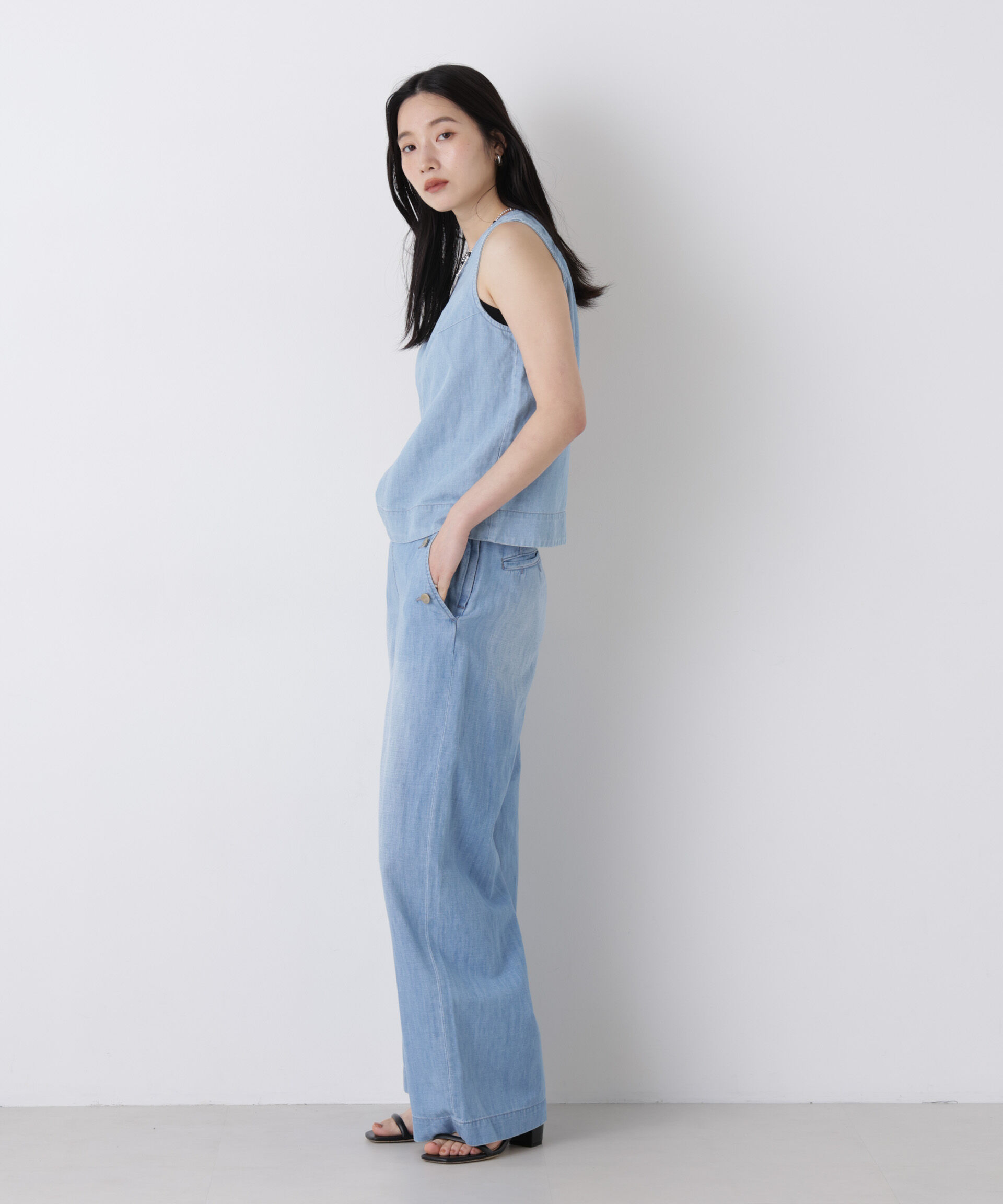 NANO universe「Healthy DENIM/Breezy Rum(セットアップ可)」|チノ|