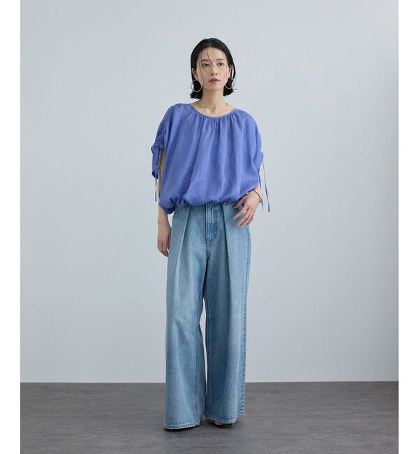 SALON adam et rope'「【WEB限定】フロントタックデニムパンツ」|デニム|