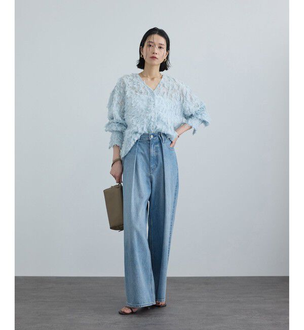 SALON adam et rope'「【WEB限定】フロントタックデニムパンツ」|デニム|