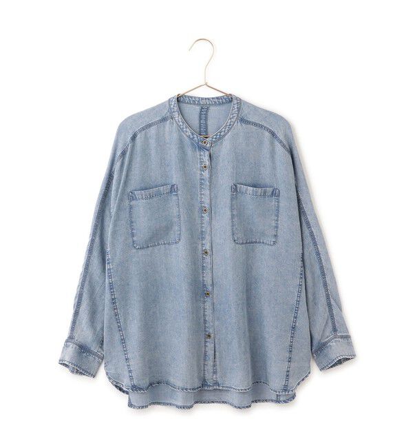 Rope&rsquo;Picnic「【emur/エミュール】パウダーシルクデニムドルマンブラウス/セットアップ」|シャツ・ブラウス|