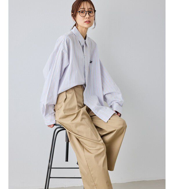 Rope&rsquo;Picnic「【BEVERLYHILLS POLO CLUB・一部店舗限定】ストライプビッグシルエットシャツ」|シャツ・ブラウス|
