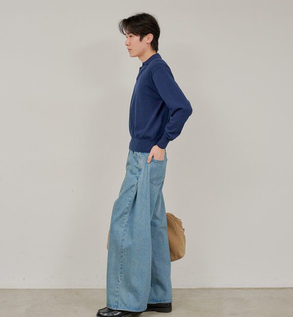  「【WHIMSIC/2サイズ展開/SETUP対応】サイドタックデニムパンツ」|デニム|