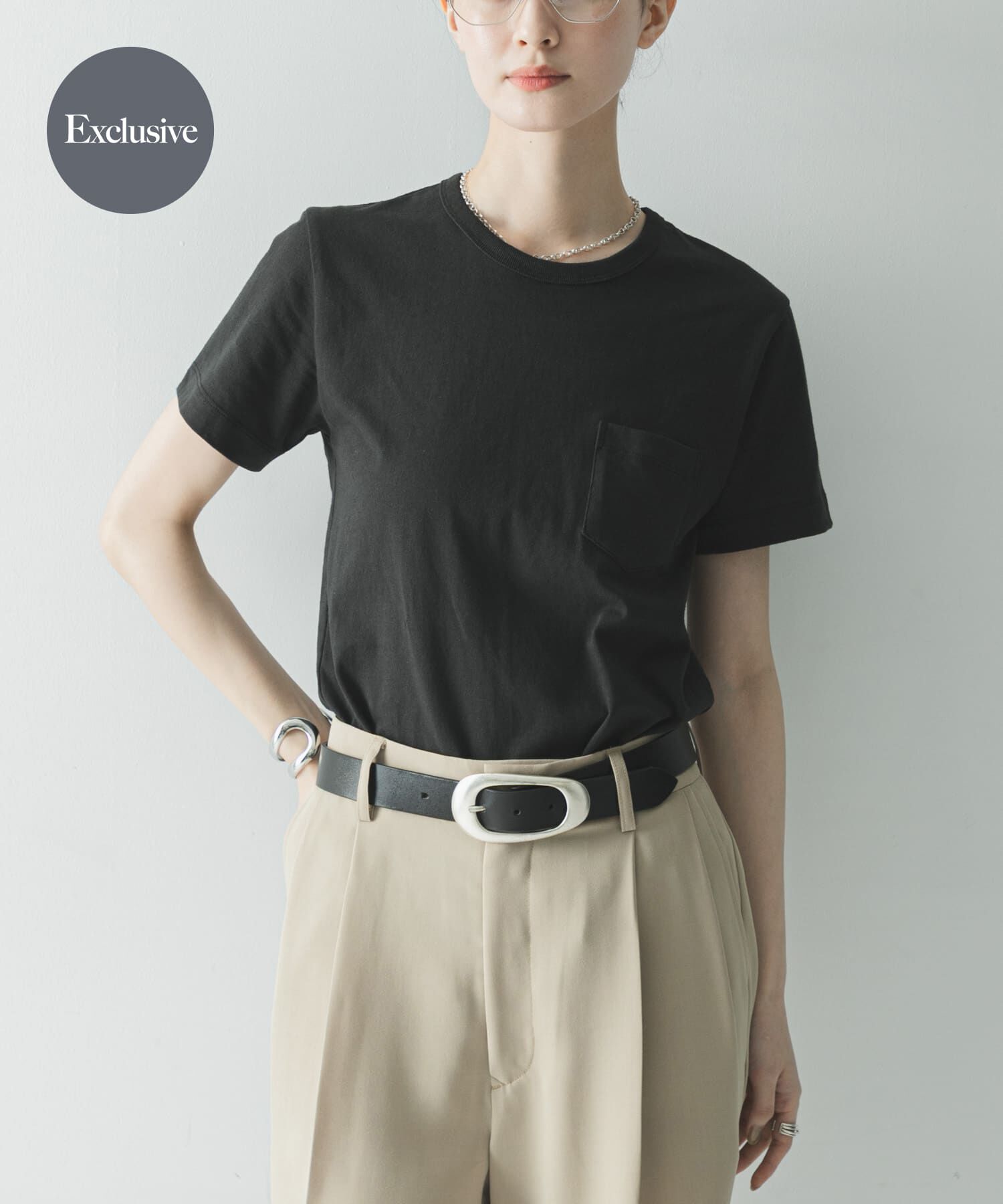 URBAN RESEARCH「『別注』onit&times;URBAN RESEARCH　ポケットTシャツ」|Tシャツ・カットソー|ブラック