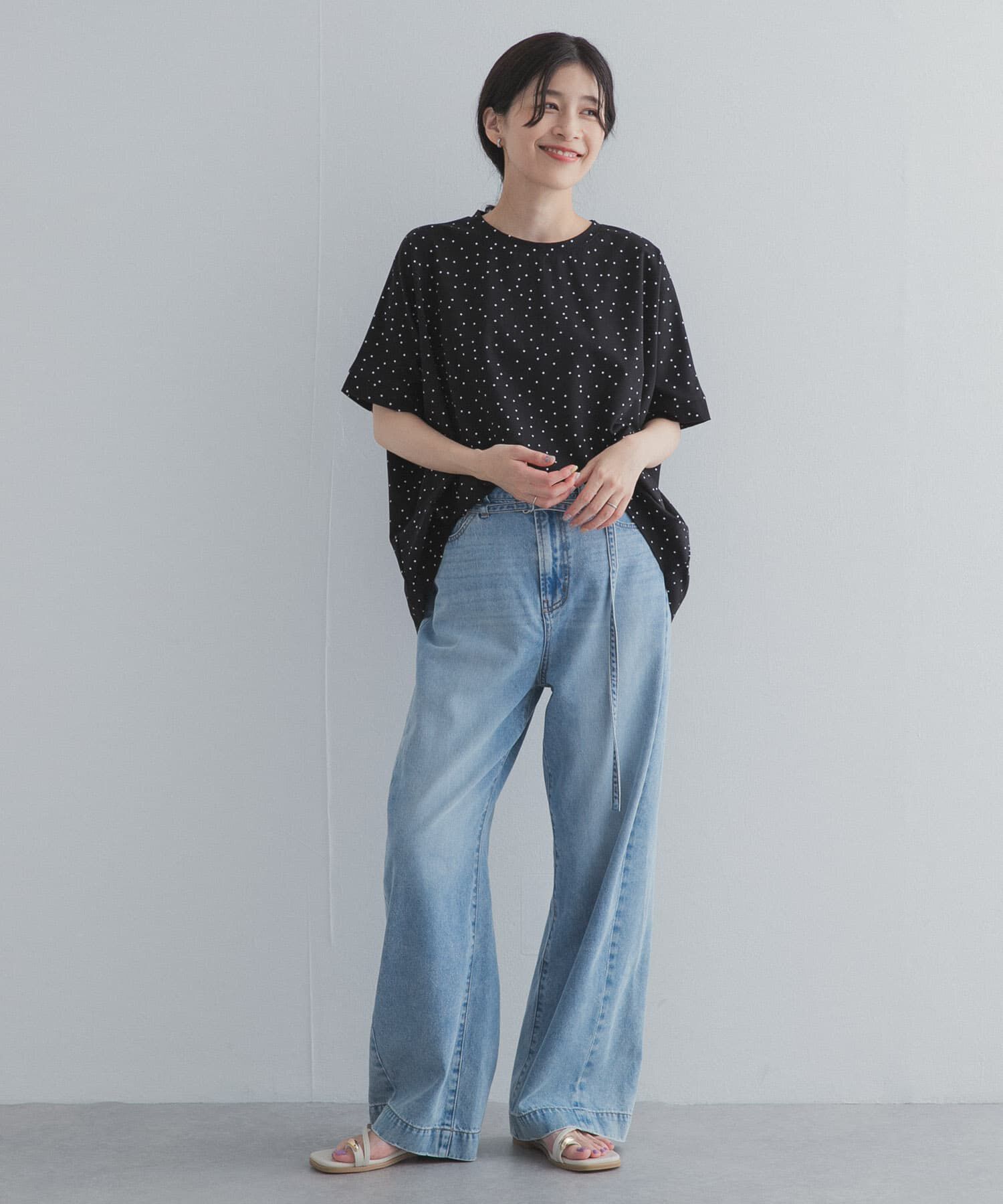URBAN RESEARCH DOORS「ドットシルケットプルオーバー」|Tシャツ・カットソー|