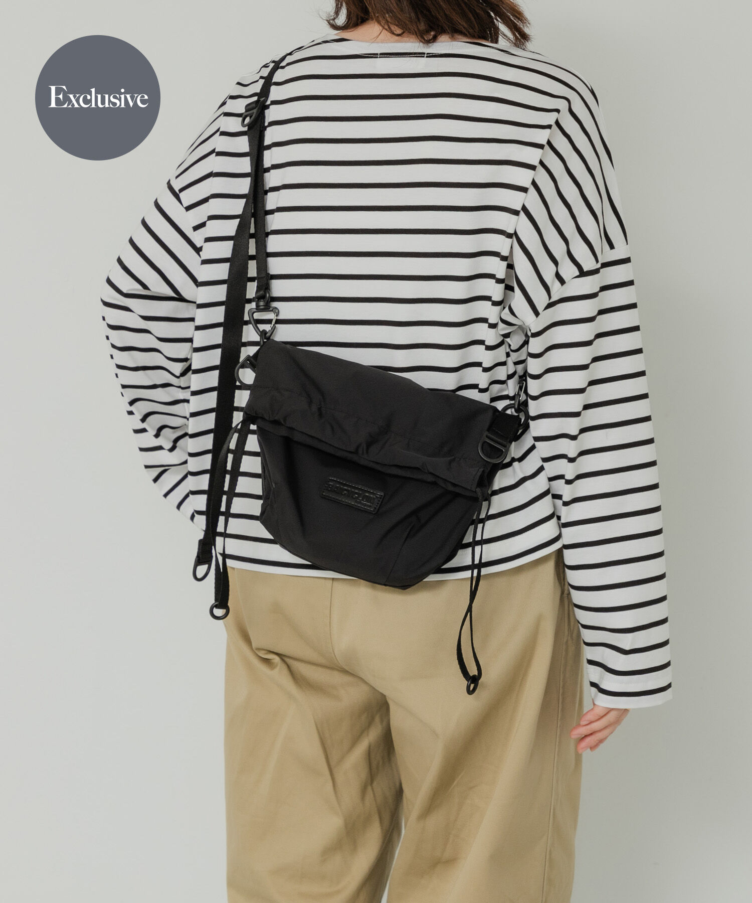 URBAN RESEARCH DOORS「BAICYCLON　EXCLUSIVE DRAW STRING BAG」|ショルダー・メッセンジャー|ブラック