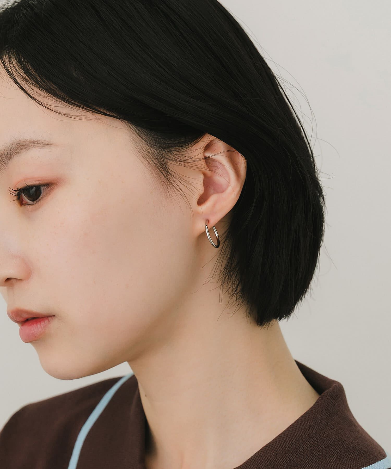 SMELLY「ステンレスフープイヤリング17mm」|イヤリング|シルバー