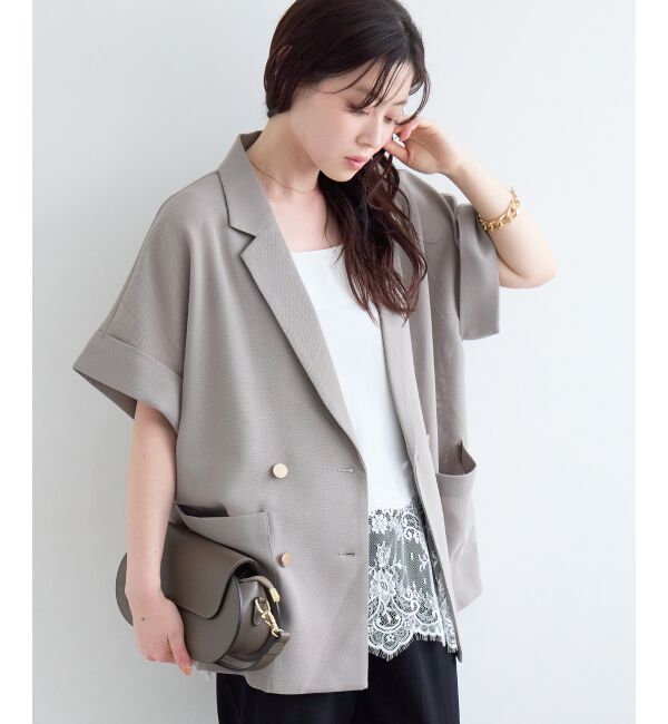  「≪洗える≫メッシュハーフスリーブジャケット」|その他|