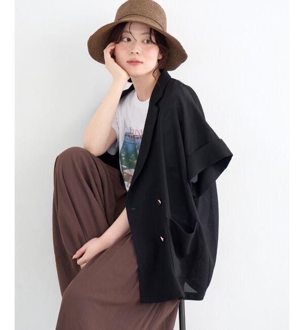  「≪洗える≫メッシュハーフスリーブジャケット」|その他|