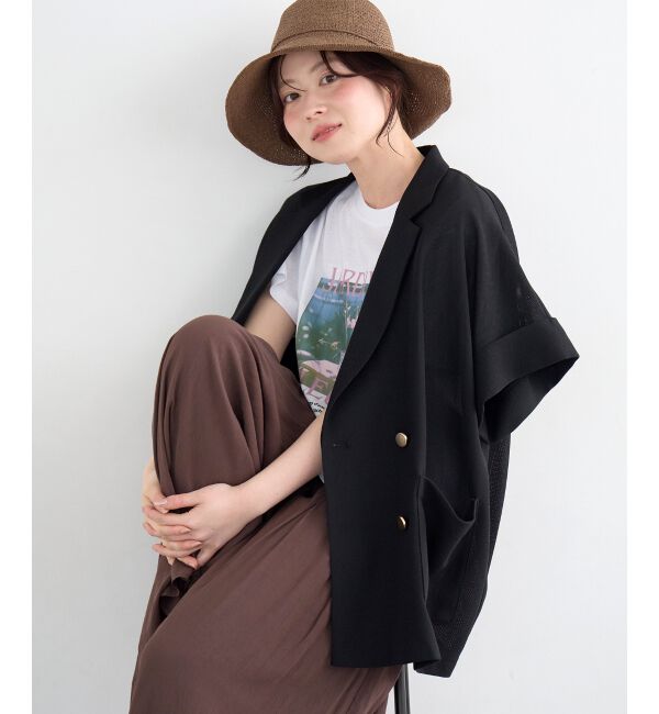  「≪洗える≫メッシュハーフスリーブジャケット」|その他|