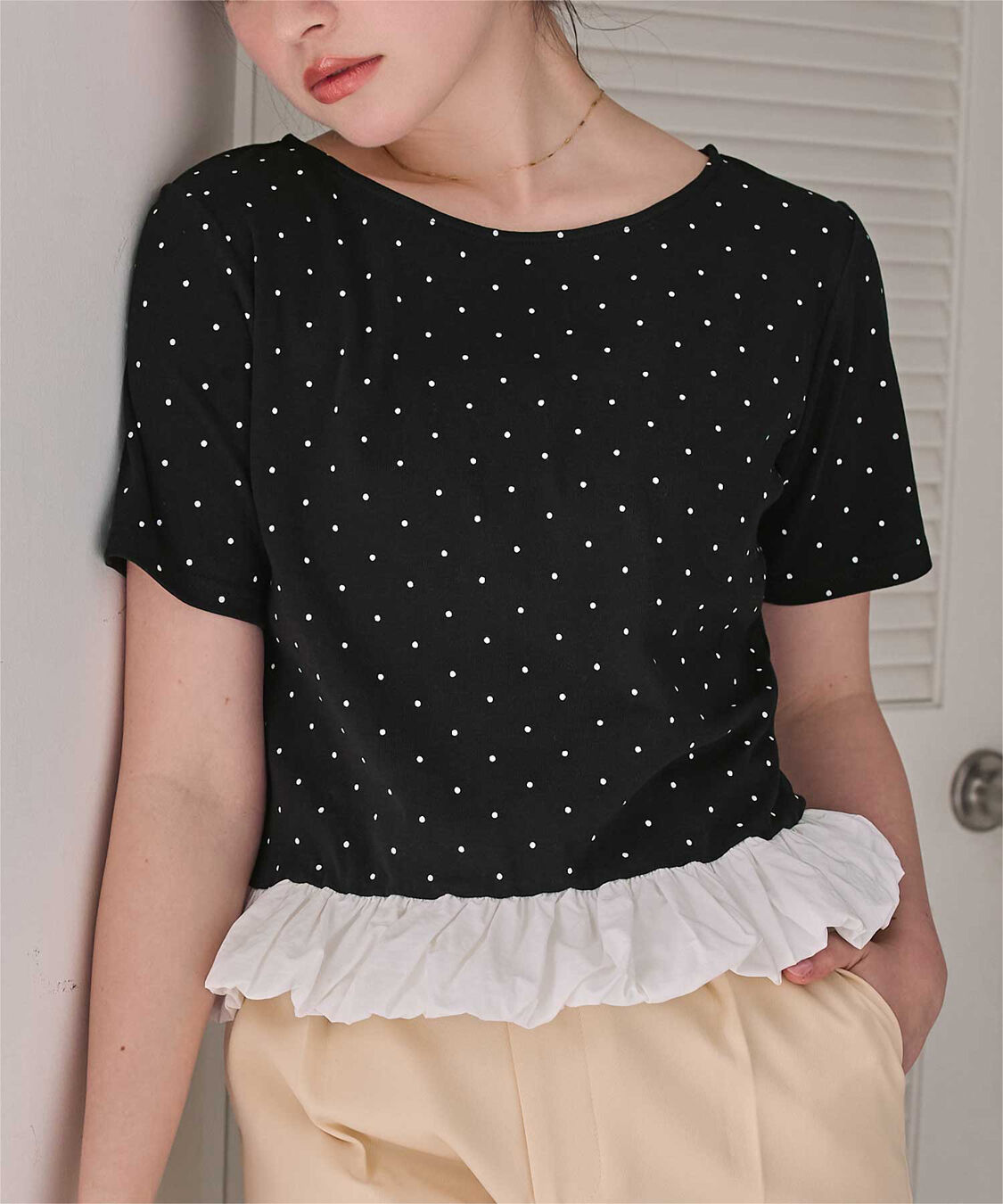 titivate「チビバルーン半袖トップス」|Tシャツ・カットソー|ドット