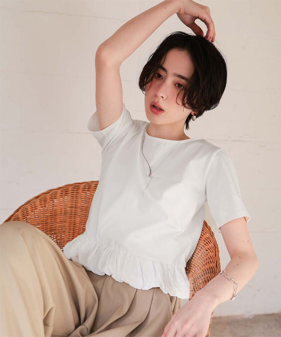 titivate「チビバルーン半袖トップス」|Tシャツ・カットソー|