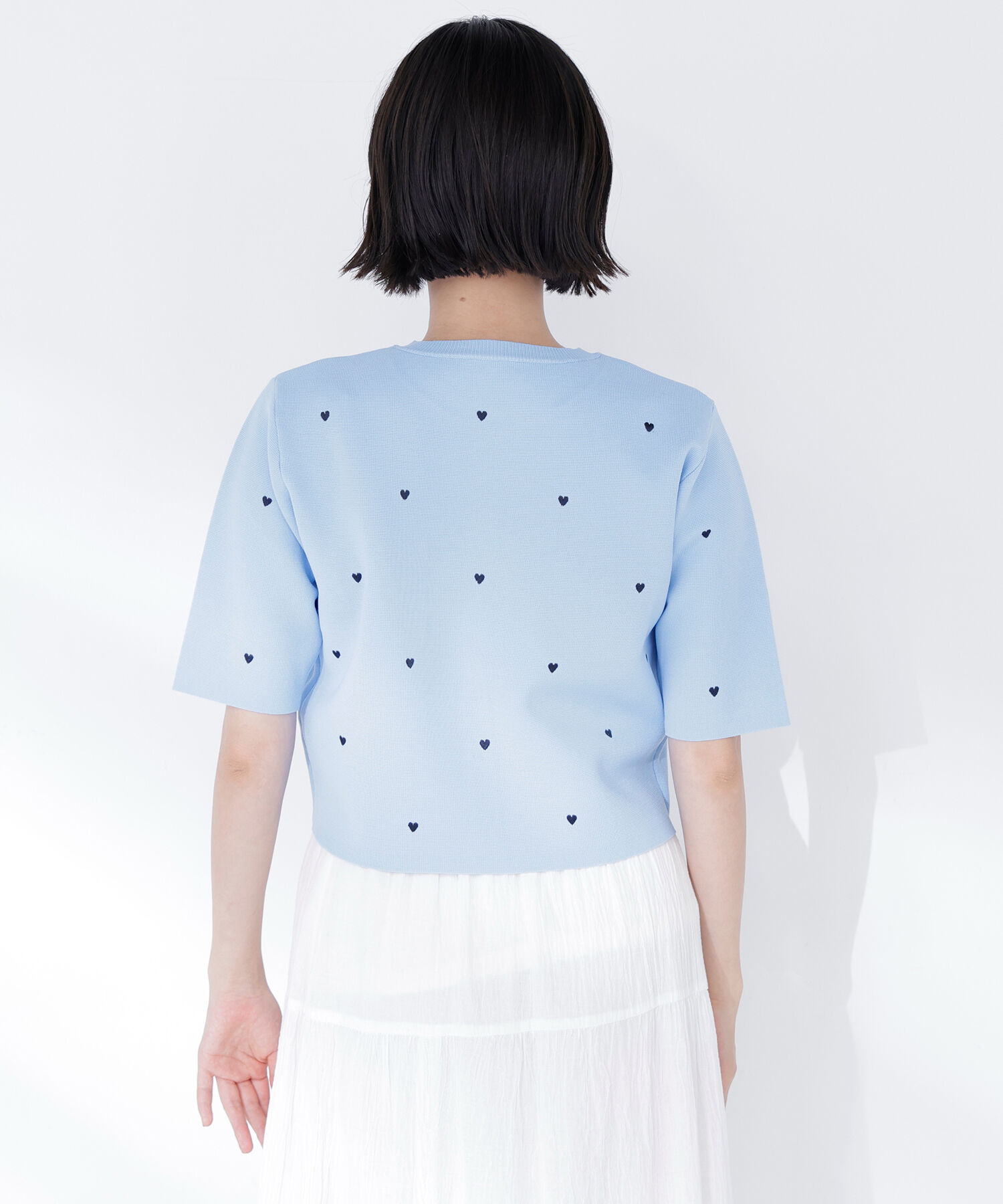  「<Oggi.jp掲載>ハート刺繍ニットジャケット」|ニット・セーター|
