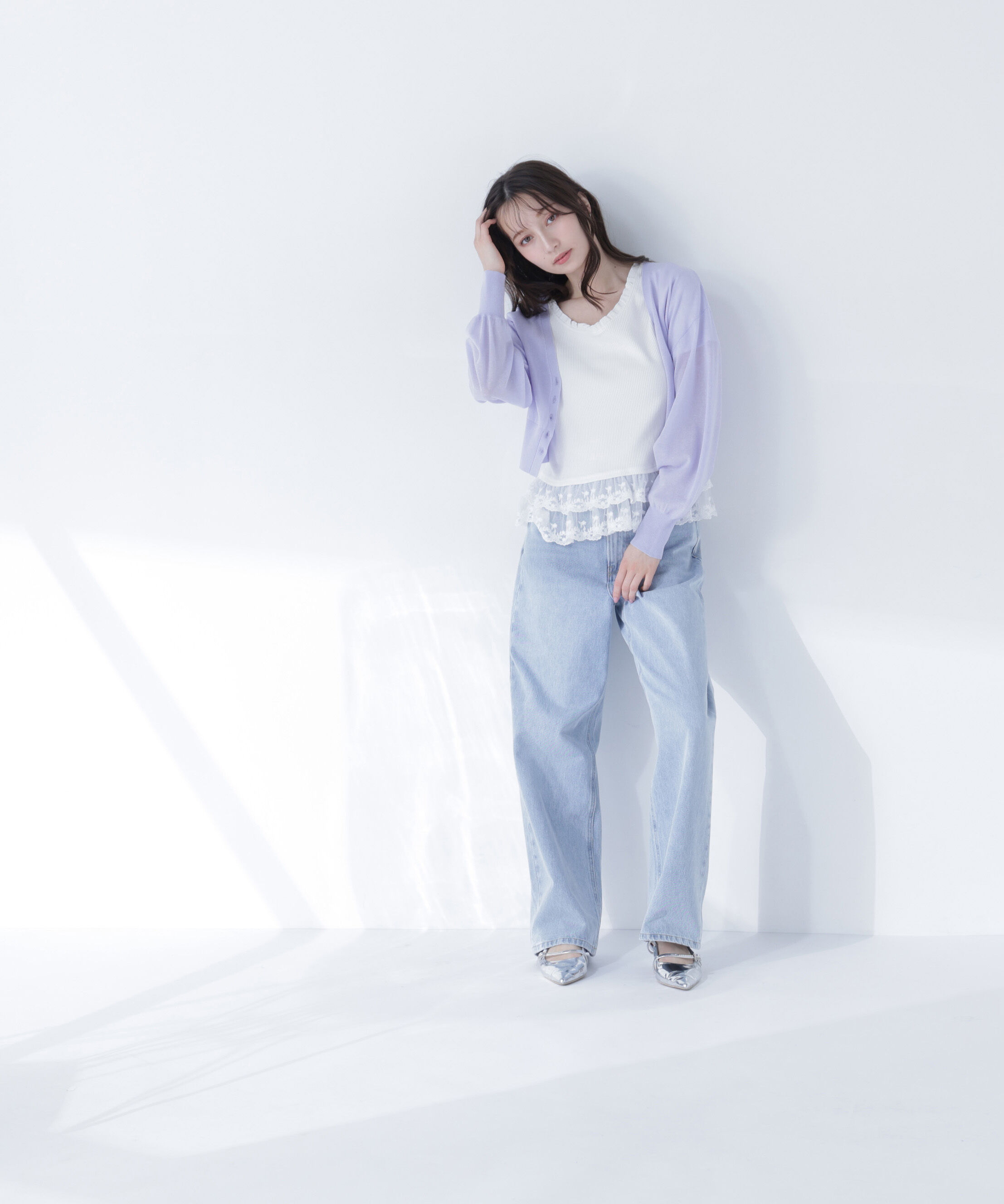  「〈ちょうど、いい服〉さらりと、涼しげ麻混カーディガン」|ニット・セーター|