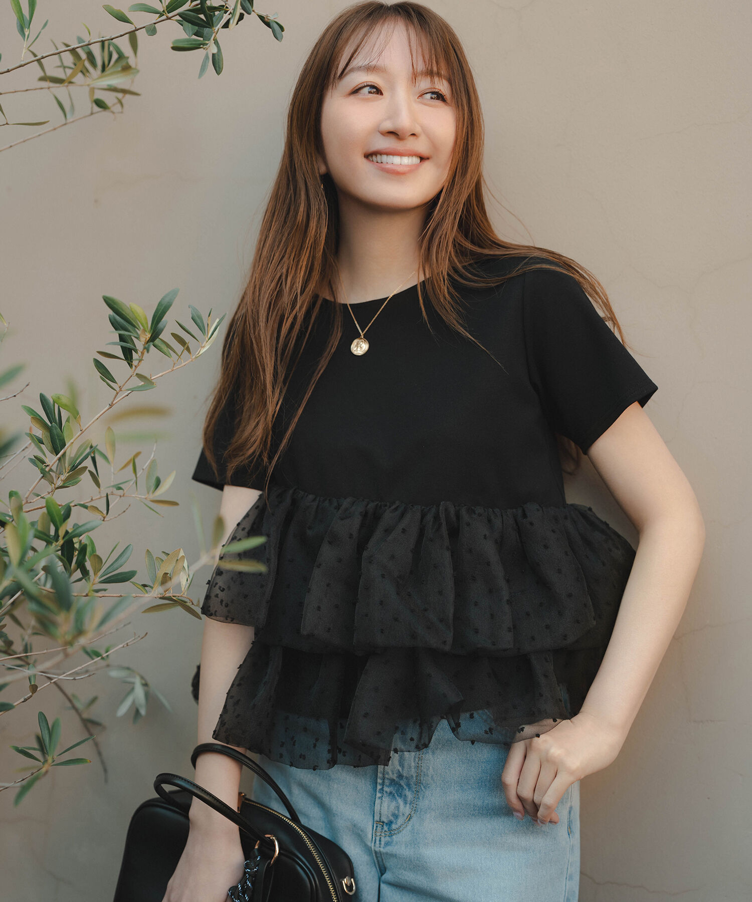  「カットドビーティアードカットソー」|Tシャツ・カットソー|ブラック