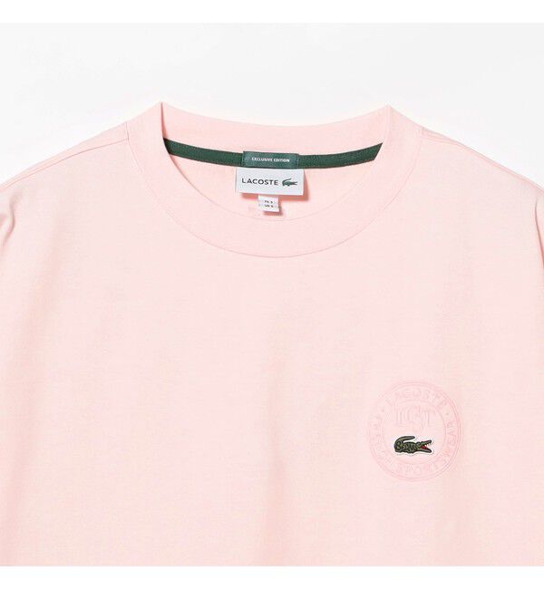 BEAMS「BEAMS｜【別注】LACOSTE / バッジ Tシャツ｜プリントT｜半袖Tシャツ|ラコステ|」|Tシャツ・カットソー|