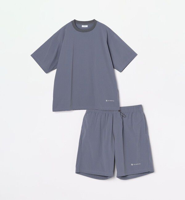 SHIPS any「【WEB限定】SHIPS any: ワッシャーナイロン スピンドル Tシャツ＋イージーショーツ セットアップ◆」|Tシャツ・カットソー|