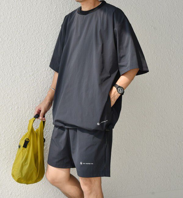 SHIPS any「【WEB限定】SHIPS any: ワッシャーナイロン スピンドル Tシャツ＋イージーショーツ セットアップ◆」|Tシャツ・カットソー|