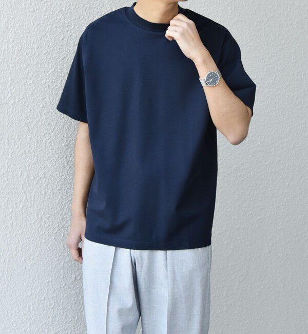 SHIPS any「SHIPS any: デザイン リブ ハイゲージ ポンチ クルーネック Tシャツ◆」|Tシャツ・カットソー|
