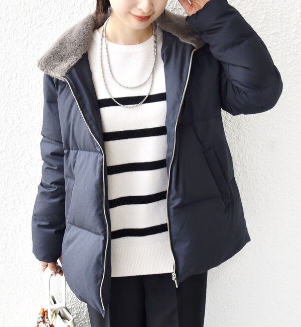 SHIPS for women「LIMONTA EAST 河田 ダウン ジャケット」|ダウン|ネイビー