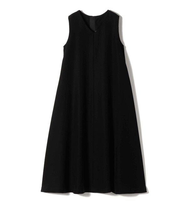 SHIPS for women「little black: リュクス エア ノースリーブ フレア ロング ワンピース（セレモニー対応可）」|ワンピース|