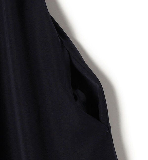 SHIPS for women「little black: リュクス エア ノースリーブ フレア ロング ワンピース（セレモニー対応可）」|ワンピース|