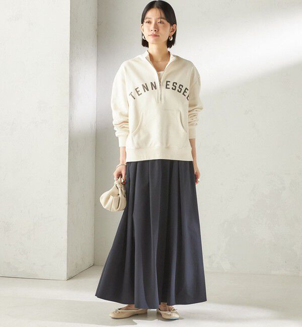 SHIPS for women「〈接触冷感 / 撥水加工〉TEXBRID(R) タフタ ギャザー スカート」|スカート|