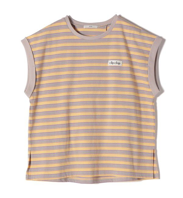 SHIPS for women「【WEB限定】マルチ ボーダー フレンチスリーブ プルオーバー」|Tシャツ・カットソー|