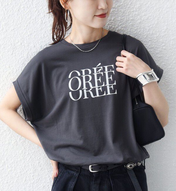 SHIPS for women「　《一部予約》メルティ コットン プリント ロゴ ショート スリーブ Tシャツ」|Tシャツ・カットソー|