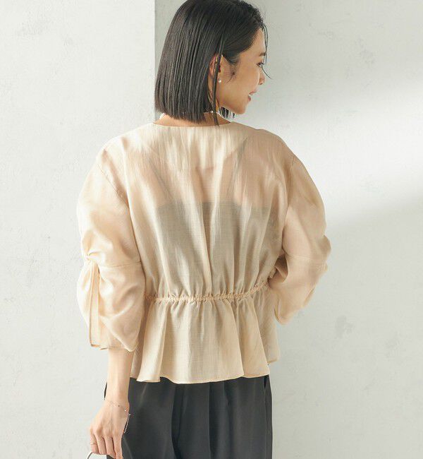 SHIPS for women「《追加予約》【SHIPS別注】troisiemeCHACO:〈手洗い可能〉シアー ボレロ ブラウス（セレモニー対応可）」|シャツ・ブラウス|