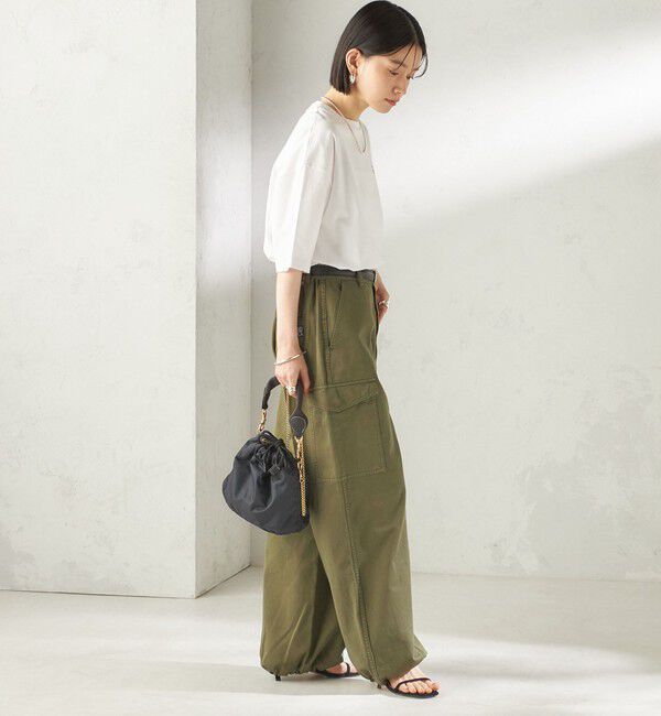 SHIPS for women「【一部WEB限定/ SHIPS別注】Champion: 5分袖 ロゴ プリント TEE」|Tシャツ・カットソー|