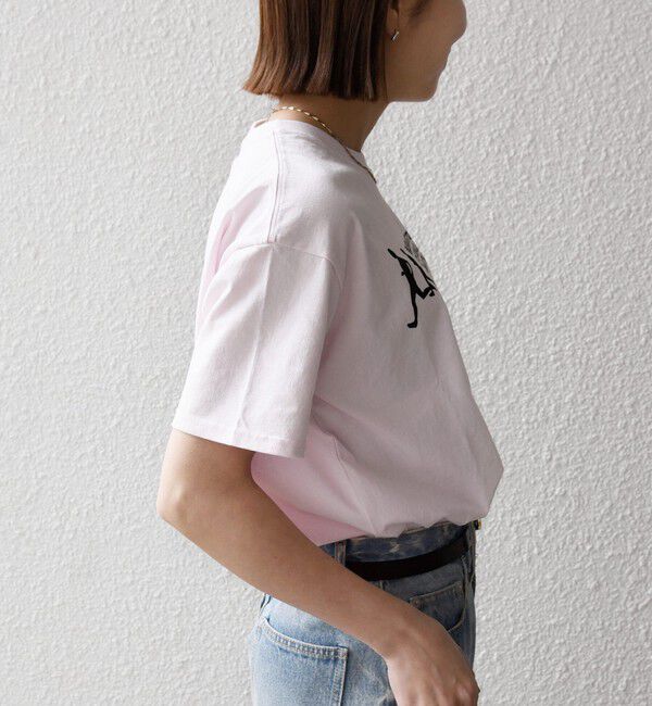 SHIPS any「《一部追加予約》【SHIPS any別注】THE KNiTS:〈洗濯機可能〉ラウンドヘム プリント ショート TEE」|Tシャツ・カットソー|