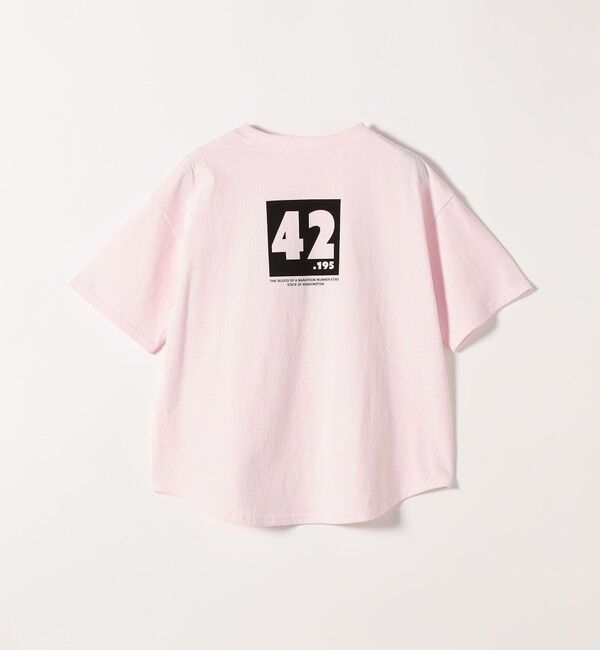 SHIPS any「《一部追加予約》【SHIPS any別注】THE KNiTS:〈洗濯機可能〉ラウンドヘム プリント ショート TEE」|Tシャツ・カットソー|