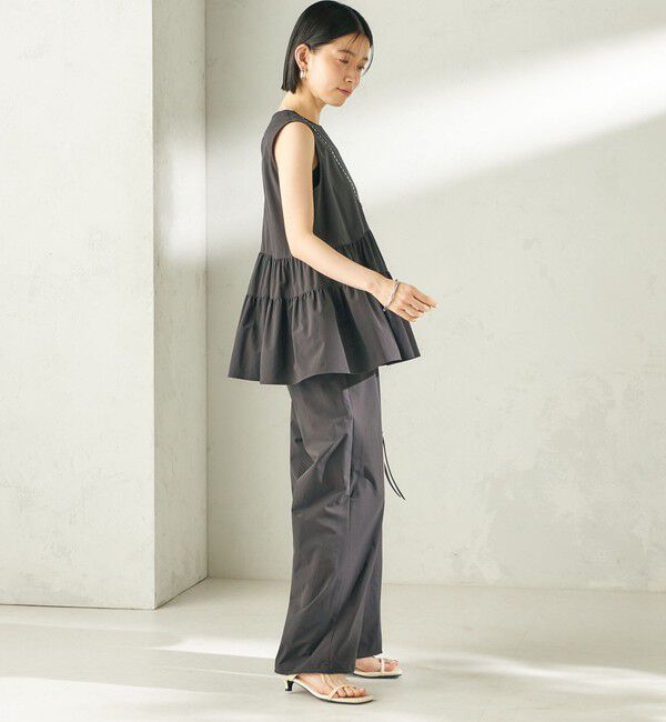 SHIPS for women「〈接触冷感 / 撥水加工〉TEXBRID(R) タフタ ノースリーブ ブラウス」|シャツ・ブラウス|