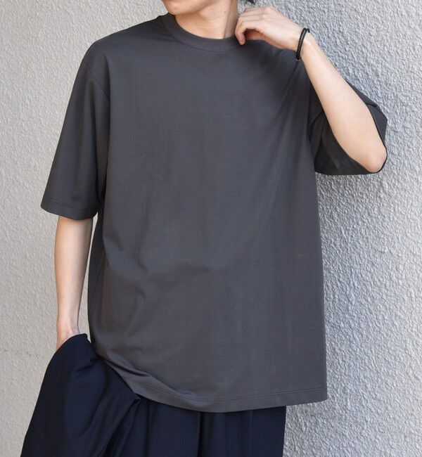 SHIPS any「SHIPS any:〈遮熱〉SOLAMENT(R) クルーネック リラックス Tシャツ◇」|Tシャツ・カットソー|チャコールグレー