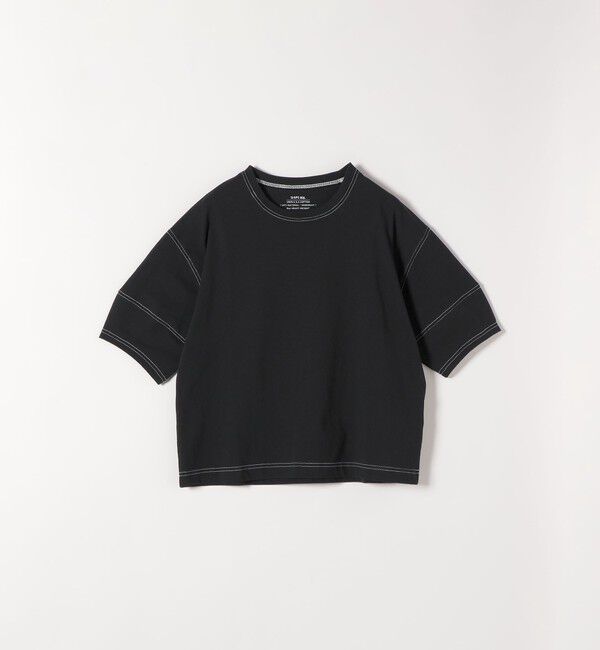 SHIPS any「SHIPS any:〈抗菌防臭/洗濯機可能〉USAコットン 配色 ステッチ ワイド TEE」|Tシャツ・カットソー|