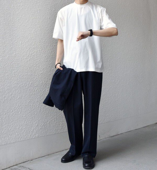 SHIPS any「SHIPS any: SOLOTEX(R) バックピケ スロープネック ジャケット Tシャツ 26SS◇」|Tシャツ・カットソー|