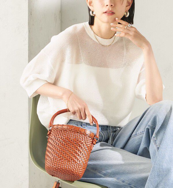 SHIPS for women「〈手洗い可能〉16G 半袖 プルオーバー」|ニット・セーター|ホワイト