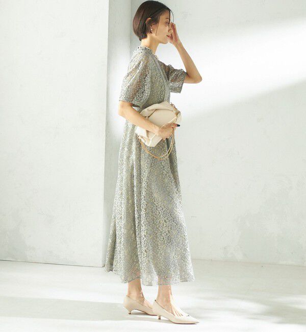 SHIPS for women「kaene:コード レース パフ スリーブ ワンピース」|ワンピース|