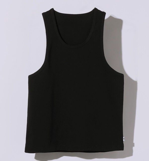 SHIPS「City Ambient Products: 〈接触冷感/抗菌加工〉AIR COOL リブ タンクトップ」|タンクトップ|ブラック