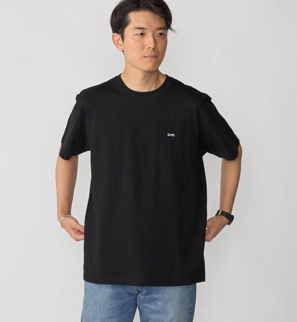 SHIPS「【WEB限定】SHIPS: マイクロ SHIPSロゴ Tシャツ」|Tシャツ・カットソー|