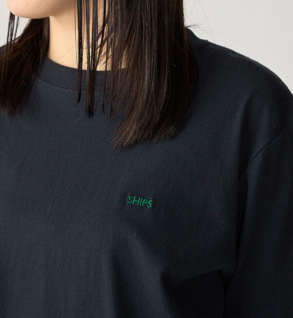 SHIPS「【WEB限定】SHIPS: マイクロ SHIPSロゴ Tシャツ」|Tシャツ・カットソー|コバルトブルー