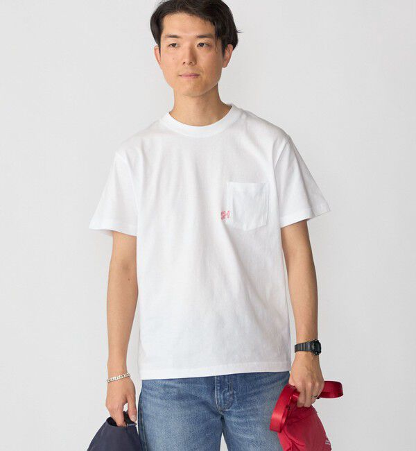 SHIPS「【WEB限定】SHIPS: エンブロイダリー SHロゴ ポケット Tシャツ」|Tシャツ・カットソー|