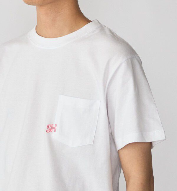 SHIPS「【WEB限定】SHIPS: エンブロイダリー SHロゴ ポケット Tシャツ」|Tシャツ・カットソー|
